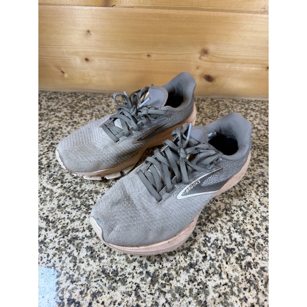 Brooks Launch 9 Womens Running Shoes Grey Pink 1203981B179 Size 6 Medium B